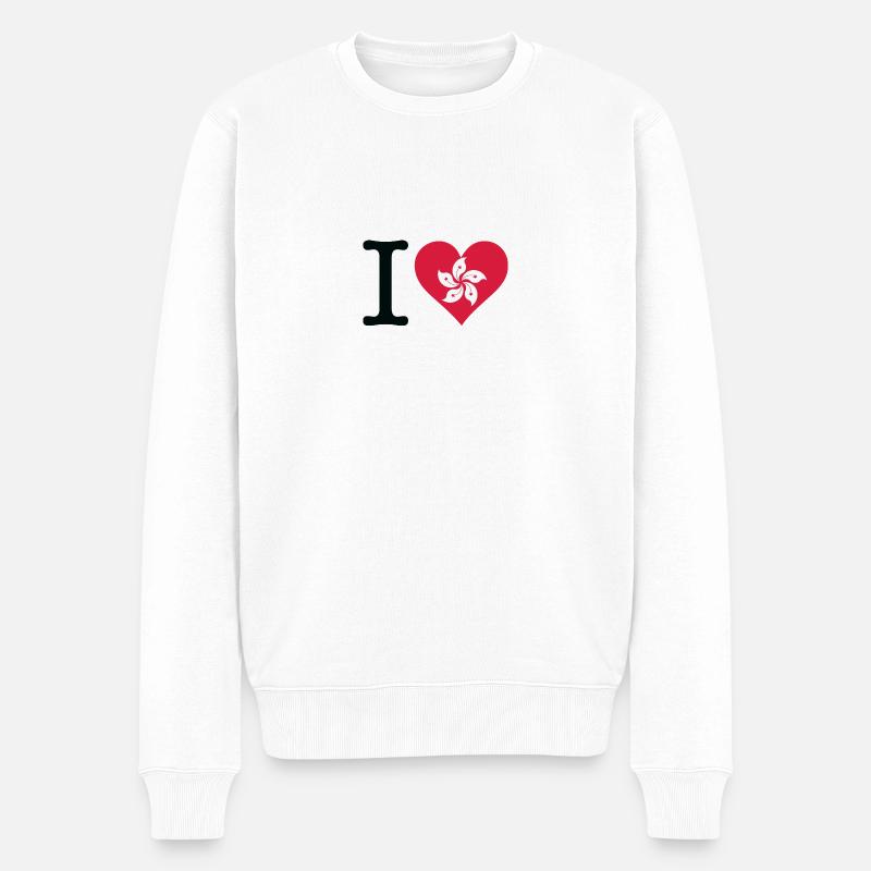 J'aime Hong Kong - Pull Premium bio Homme - blanc