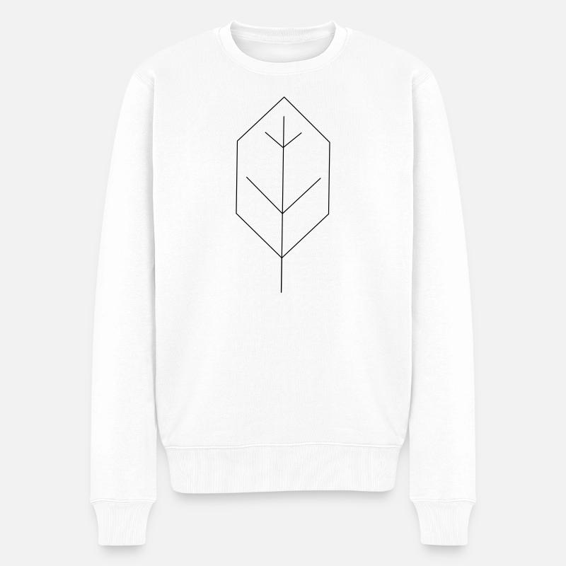 contour des feuilles - Pull Premium bio Homme - blanc
