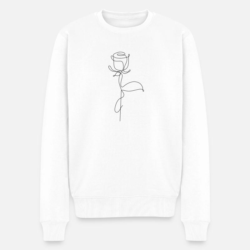 ligne de rose - Pull Premium bio Homme - blanc