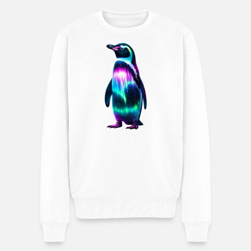 Pinguin - Männer Premium Bio Pullover - Weiß