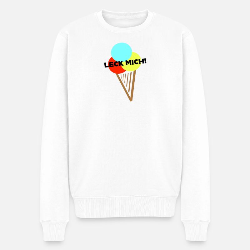 Ach, Leck mich! - Männer Premium Bio Pullover - Weiß