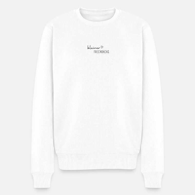 Kleiner Frechdachs Shirt – Süßer Kinder Spruch - Männer Premium Bio Pullover - Weiß