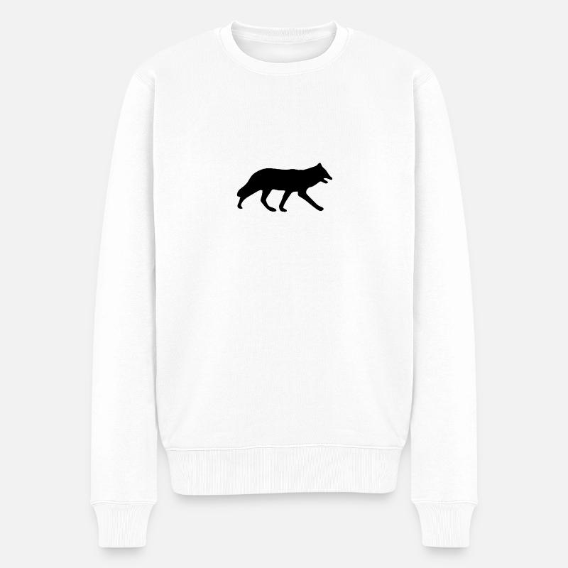 arctic fox fuchs11 - Männer Premium Bio Pullover - Weiß
