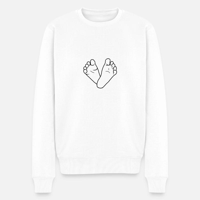 Pieds de bébé - Pull Premium bio Homme - blanc