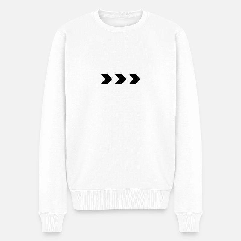 flèches - Pull Premium bio Homme - blanc