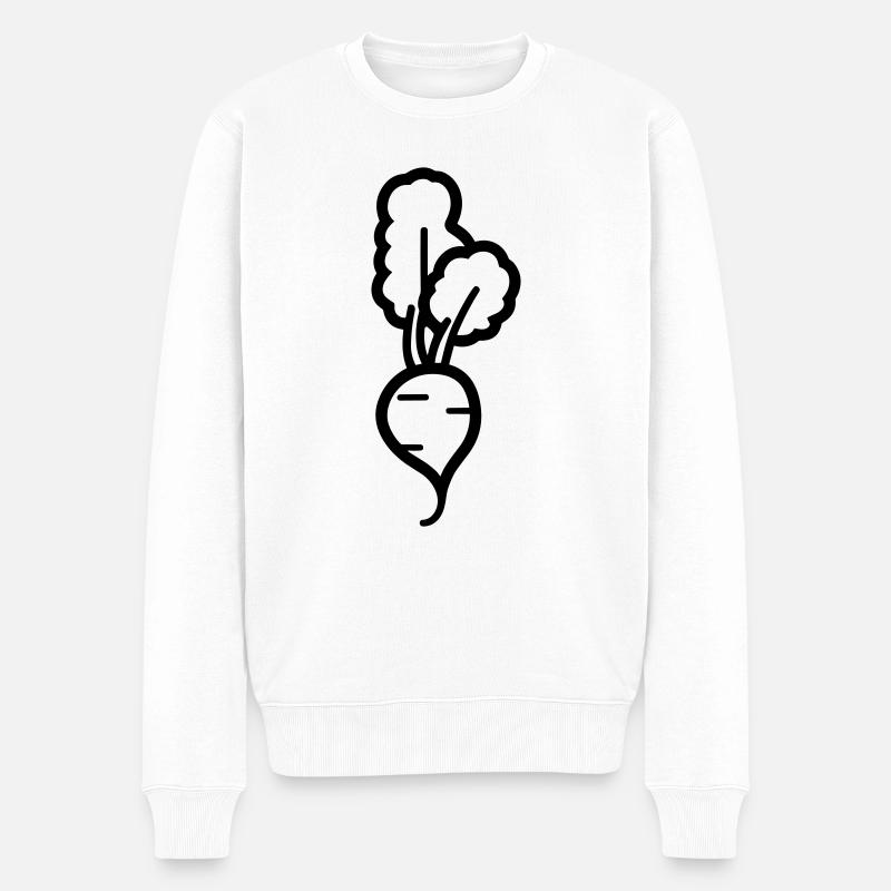 Karotte - Männer Premium Bio Pullover - Weiß