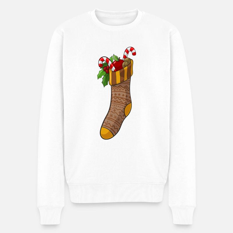 chaussettes de Noël - Pull Premium bio Homme - blanc
