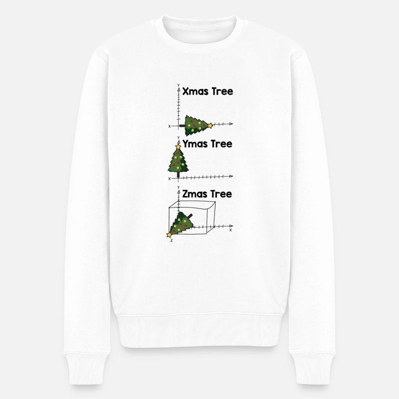 Cadeaux de Noël mathématiciens - Pull Premium bio Homme - blanc