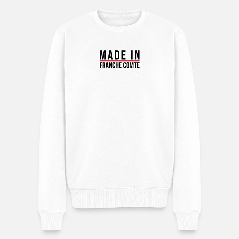 Hergestellt in der Franche Comté - Männer Premium Bio Pullover - Weiß