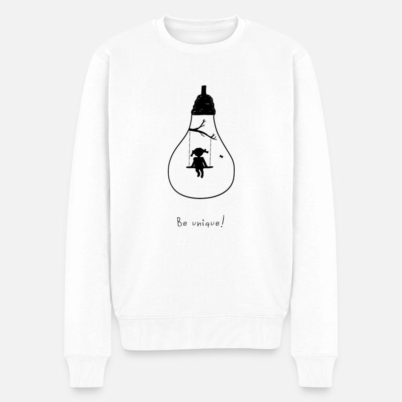 être unique - Pull Premium bio Homme - blanc