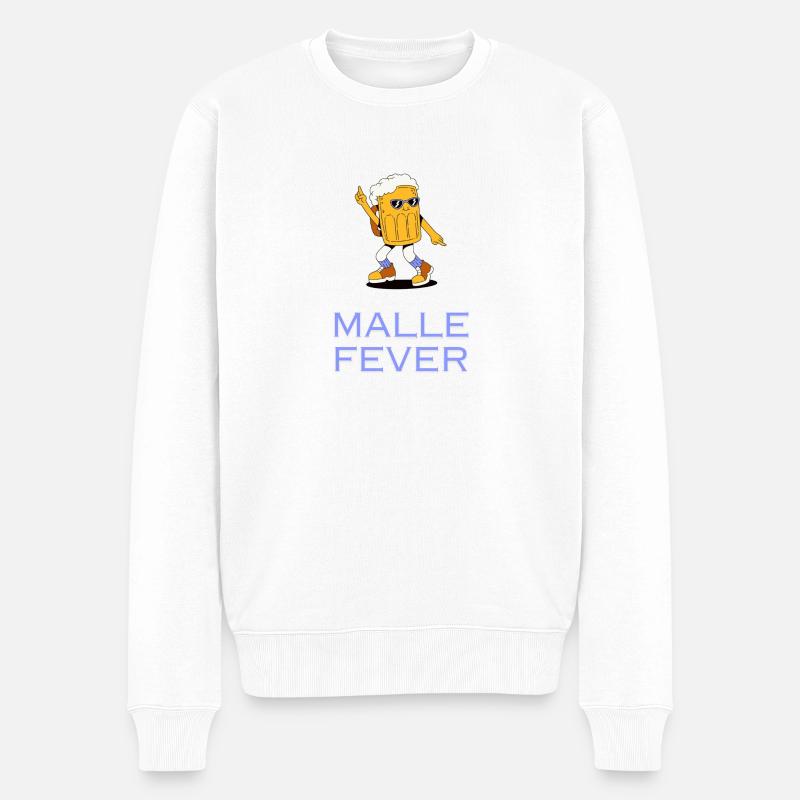 MALLE FEVER - Männer Premium Bio Pullover - Weiß