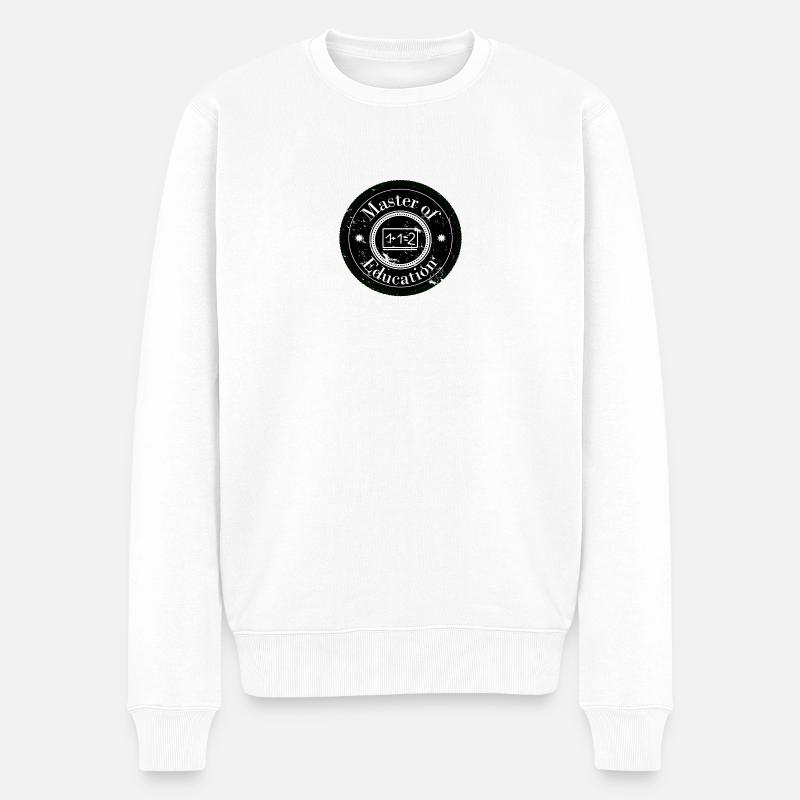 Master of Education Patch - Männer Premium Bio Pullover - Weiß