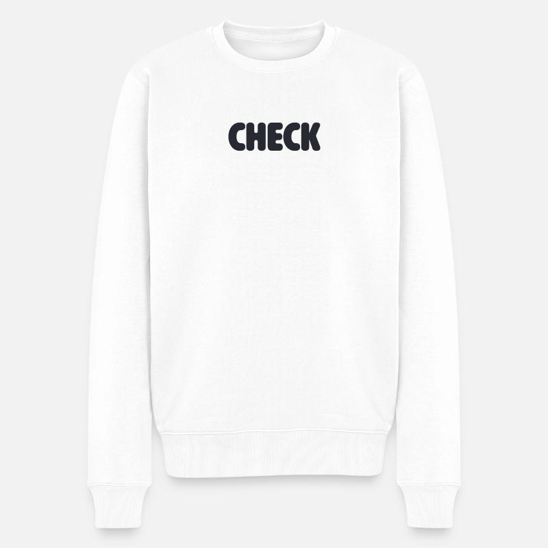 Checkst du? - Männer Premium Bio Pullover - Weiß