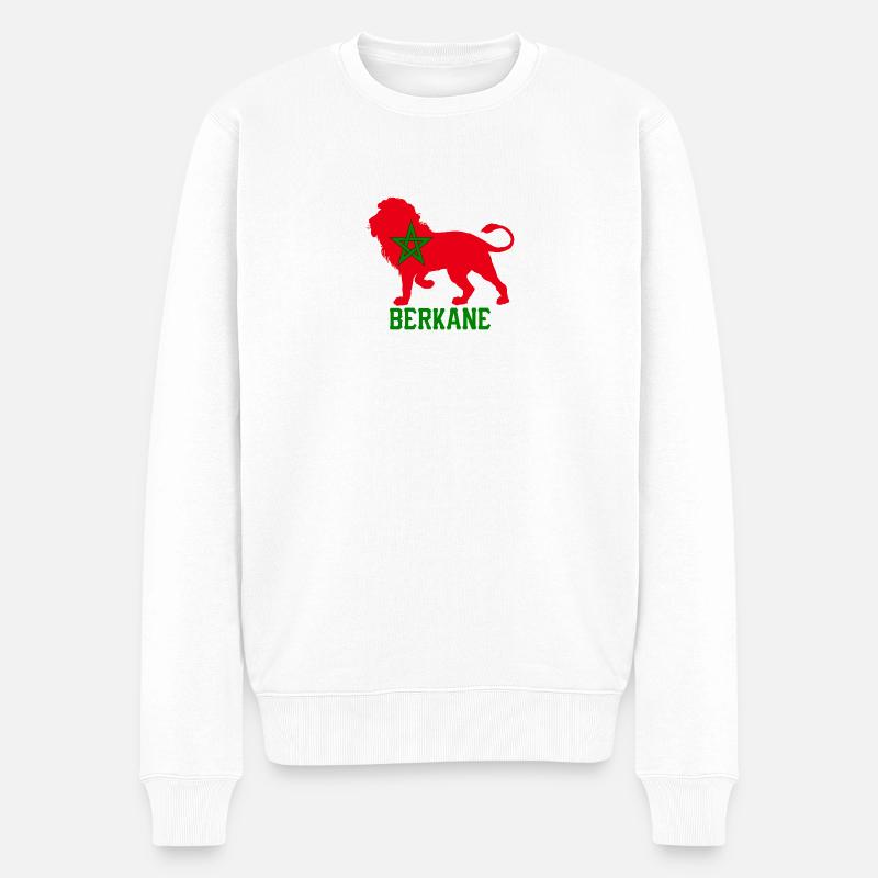 BERKANE - Männer Premium Bio Pullover - Weiß