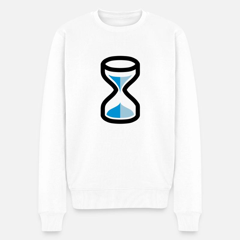 Sanduhr - Männer Premium Bio Pullover - Weiß