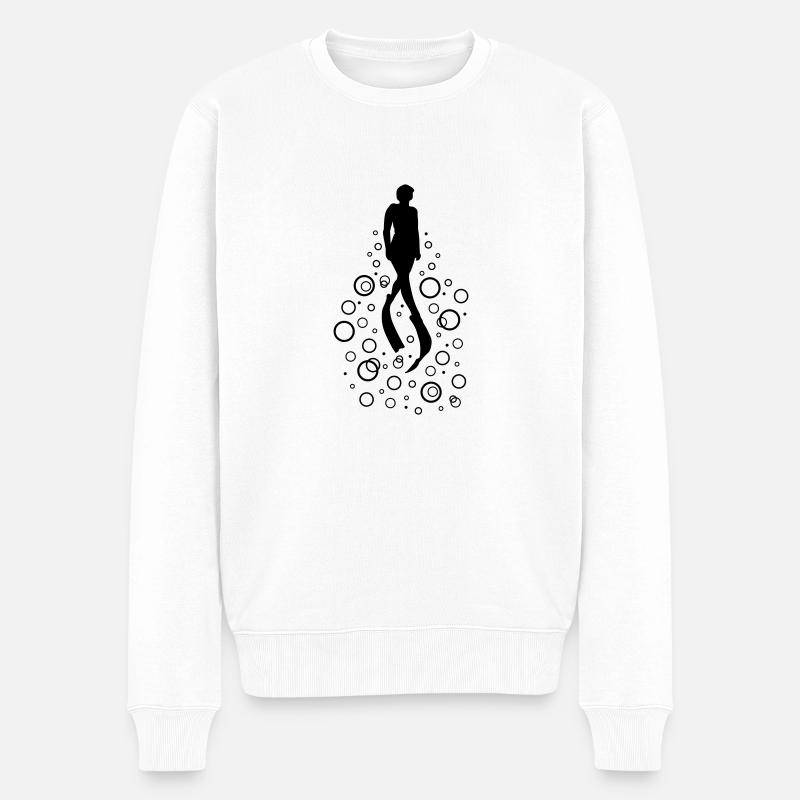 freedive 1 - Männer Premium Bio Pullover - Weiß