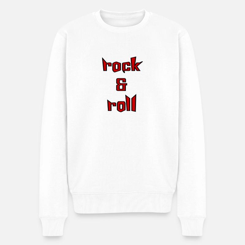 rock and roll - Pull Premium bio Homme - blanc