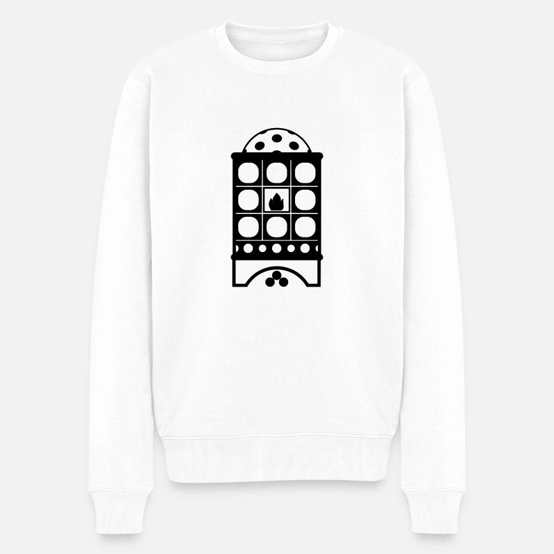 Berufesymbol Ofensetzer - Männer Premium Bio Pullover - Weiß