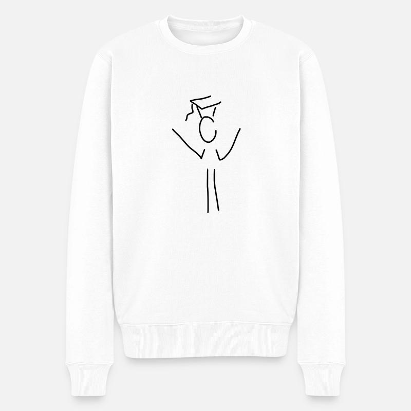 freude über doktortitel - Männer Premium Bio Pullover - Weiß