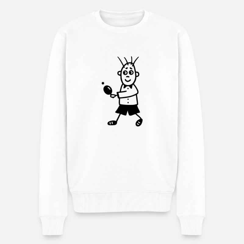 Tennis de table Joueurs - Pull Premium bio Homme - blanc