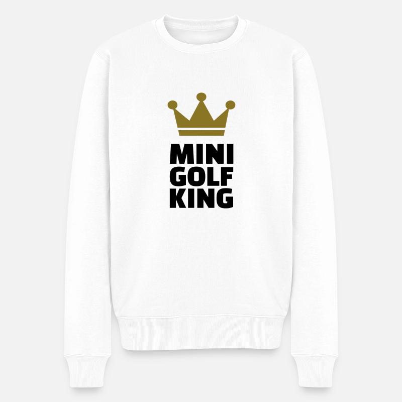 Minigolf King - Männer Premium Bio Pullover - Weiß