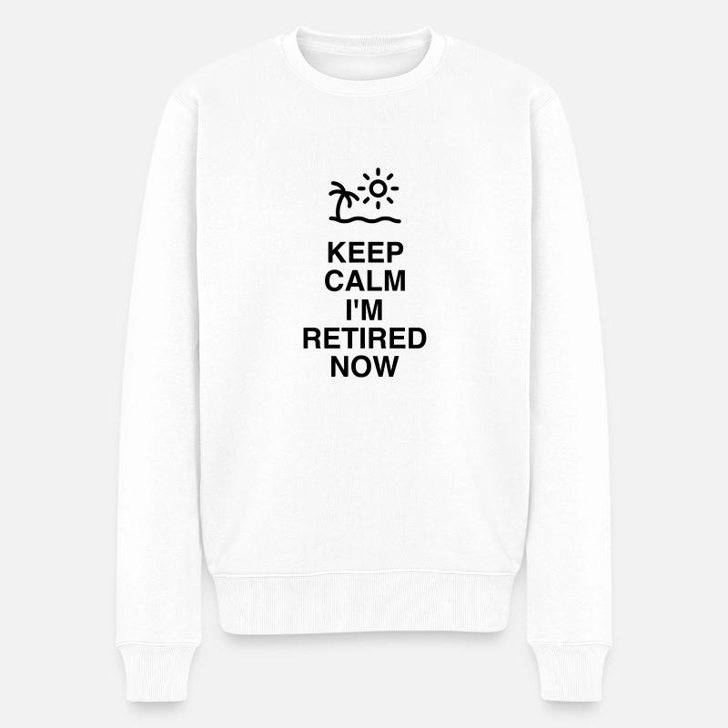 Ruhestand / Rentner / Rentnerin / Rente - Männer Premium Bio Pullover - Weiß