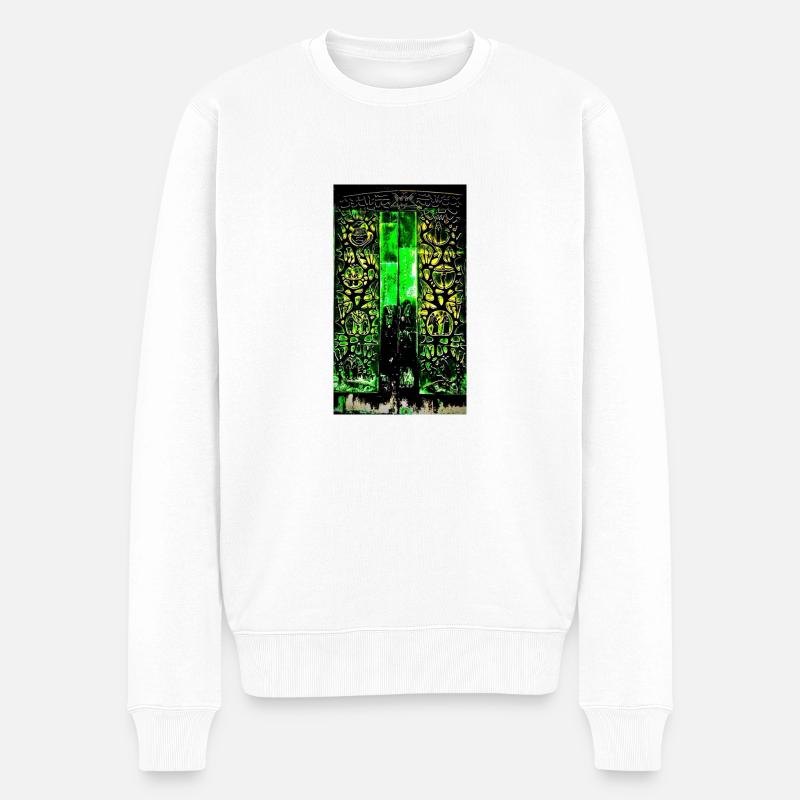 Garagenkunst - Männer Premium Bio Pullover - Weiß