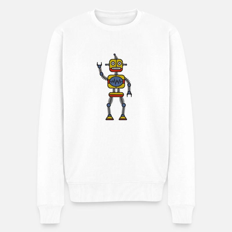 Robot - Pull Premium bio Homme - blanc