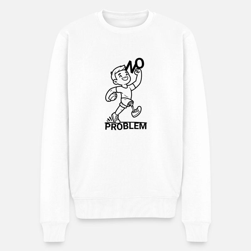 Leg prosthesis ? No problem! - Men's Premium Organic Jumper - white