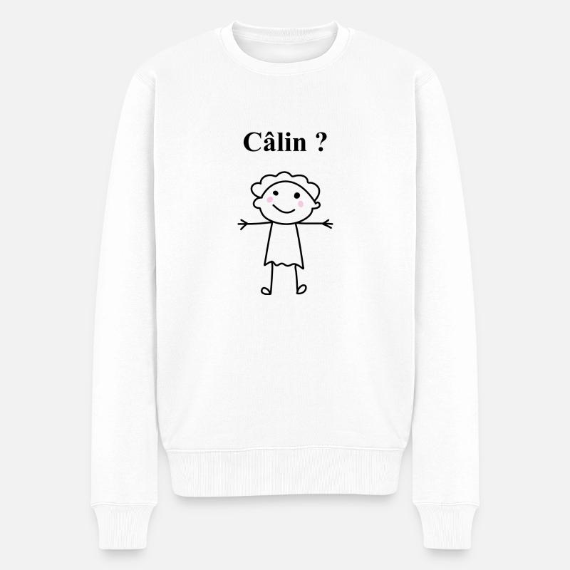 Fais moi un câlin - Pull Premium bio Homme - blanc