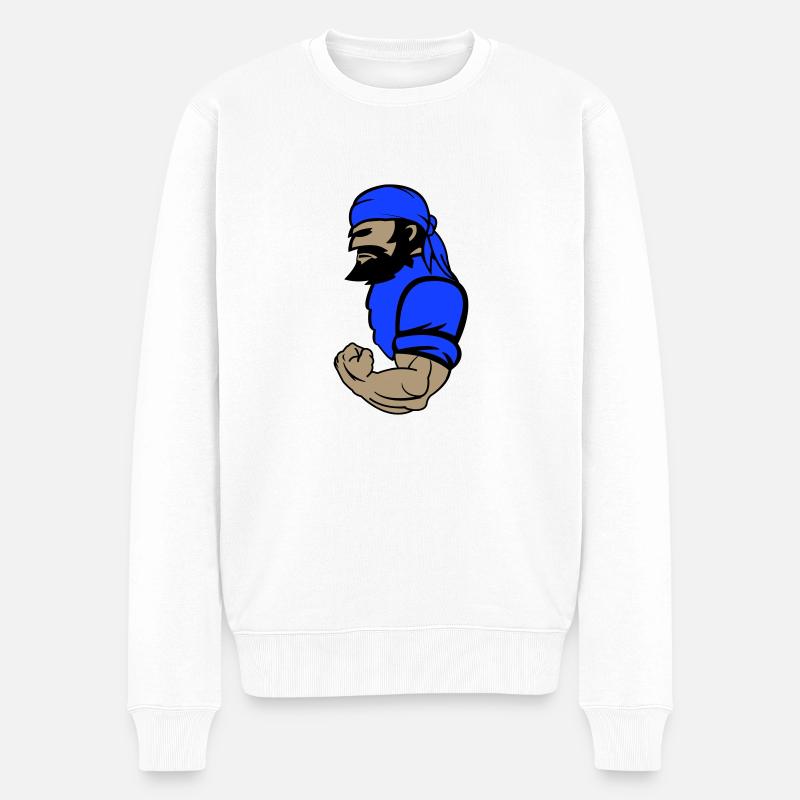 pirat - Männer Premium Bio Pullover - Weiß