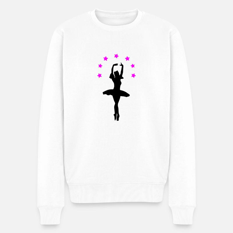 ballerina - Männer Premium Bio Pullover - Weiß