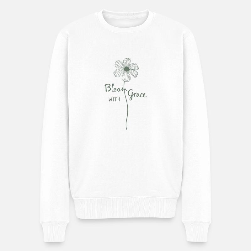 GRÂCE - Pull Premium bio Homme - blanc