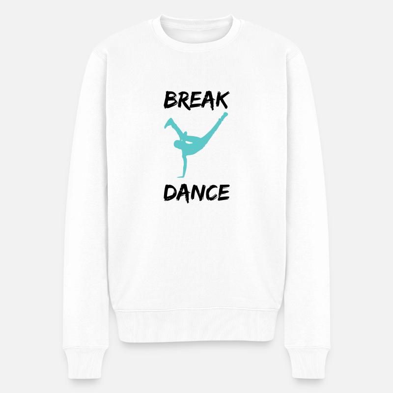 breakdancer bboy - Männer Premium Bio Pullover - Weiß