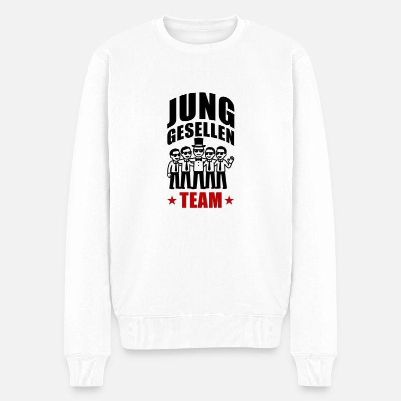 Junggesellen Team Jga - Männer Premium Bio Pullover - Weiß