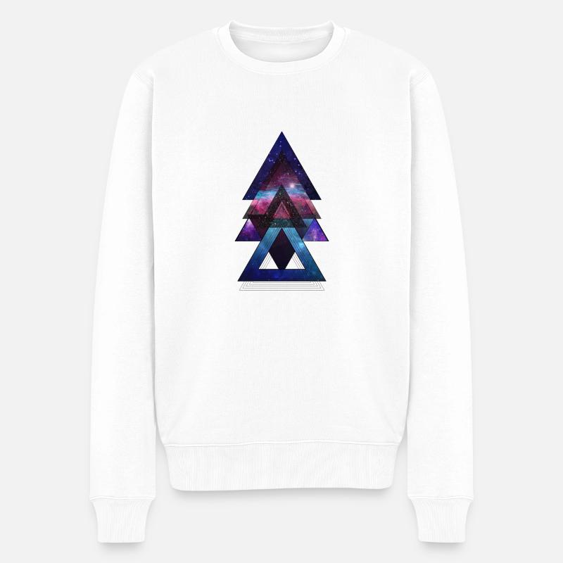 triangles univers - Pull Premium bio Homme - blanc