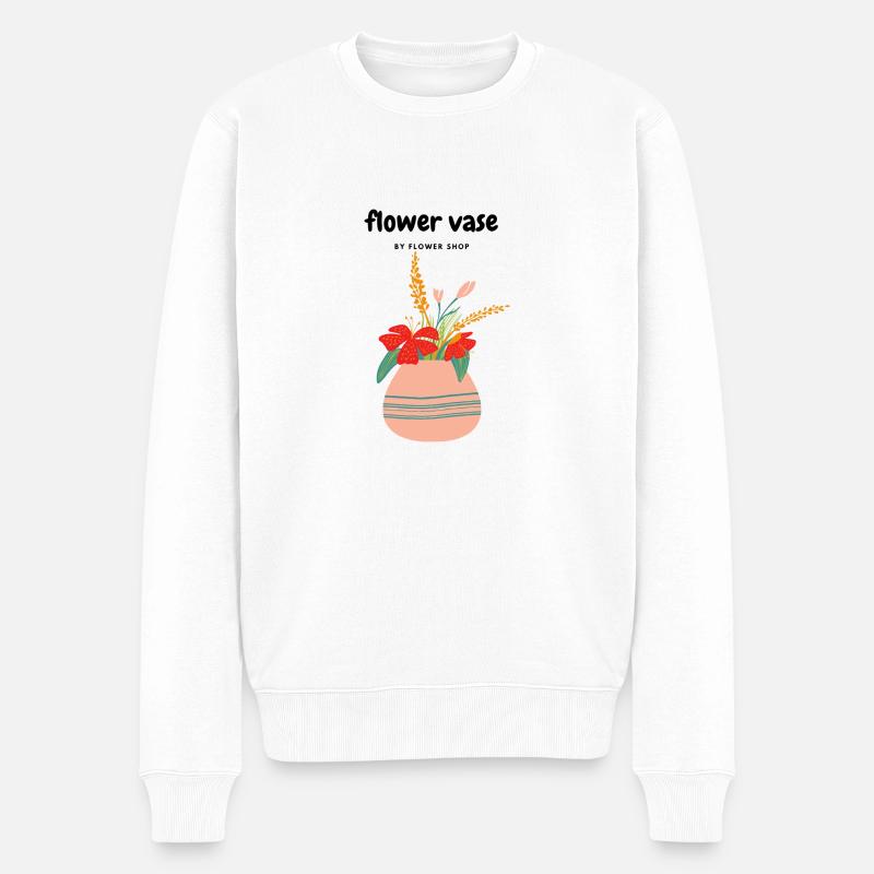 Vase à fleurs - Pull Premium bio Homme - blanc