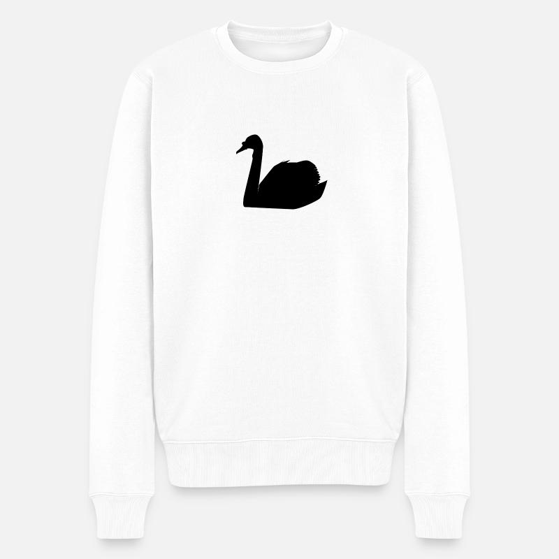 swan33 - Männer Premium Bio Pullover - Weiß