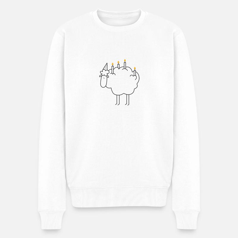 Partyschaf - Männer Premium Bio Pullover - Weiß