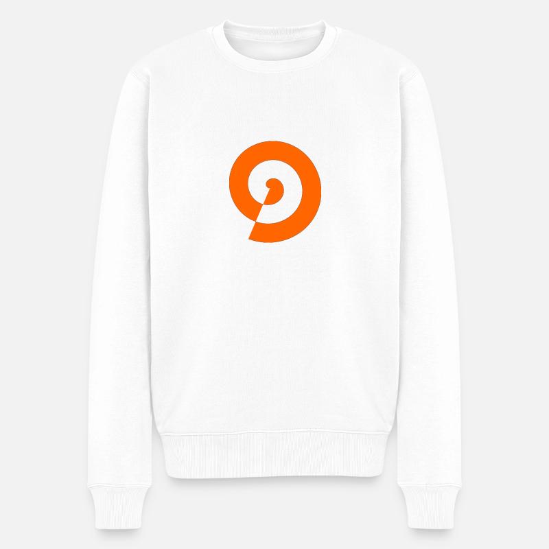Spirale - Männer Premium Bio Pullover - Weiß