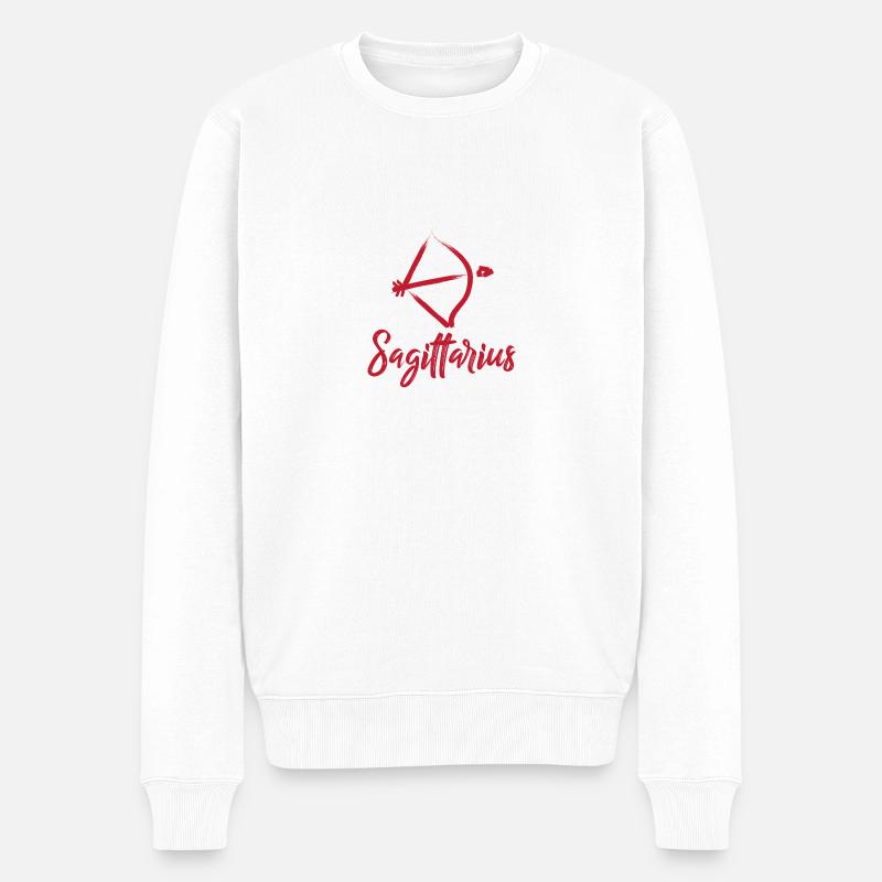 Sagittaire / Zodiac Sagittaire - Pull Premium bio Homme - blanc