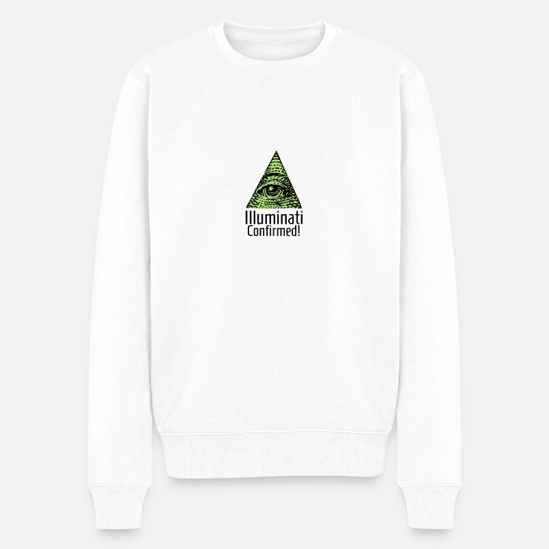 Illuminati Confirmée - shirt Illuminati - Pull Premium bio Homme - blanc