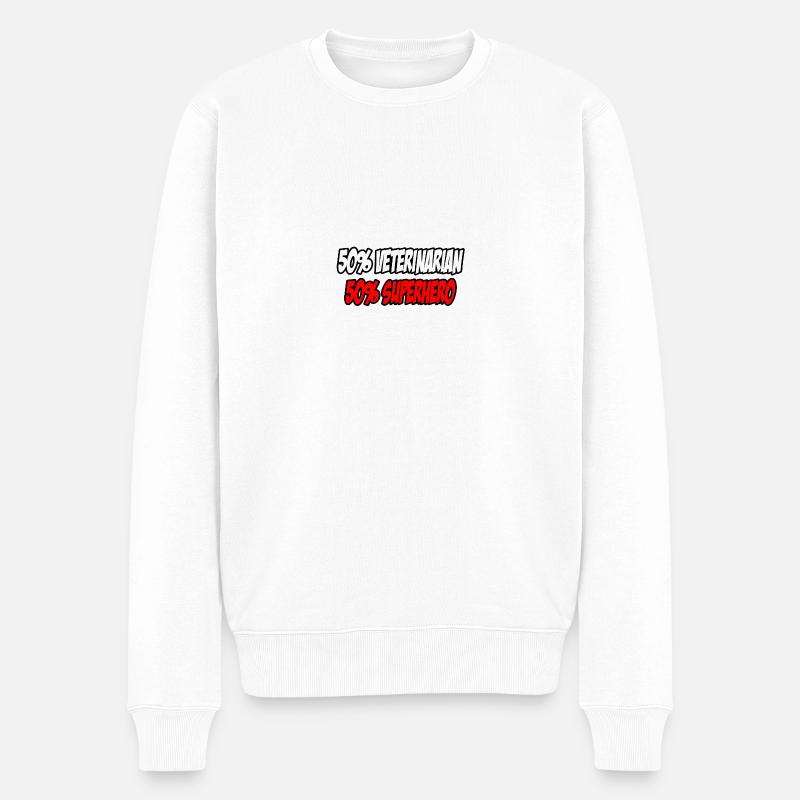 veterinarian - Männer Premium Bio Pullover - Weiß