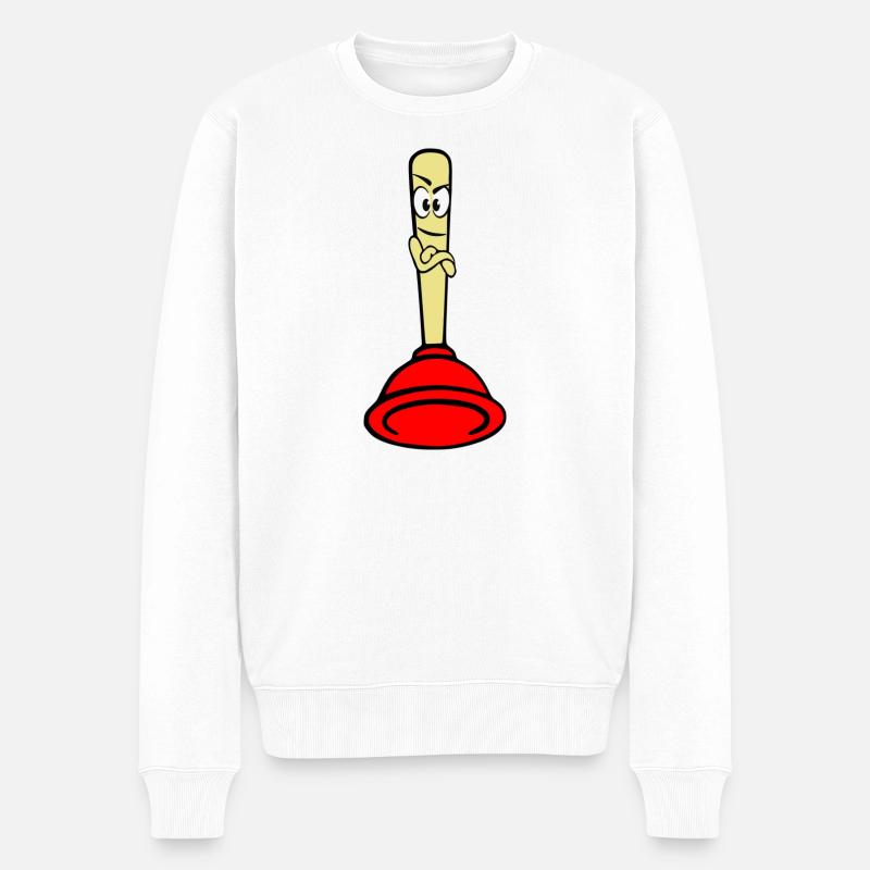 Pömpel - Männer Premium Bio Pullover - Weiß