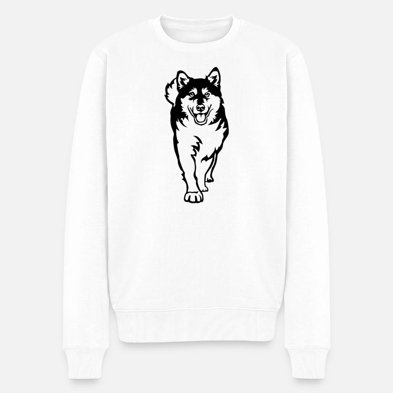 Alaskan Malamute - Männer Premium Bio Pullover - Weiß