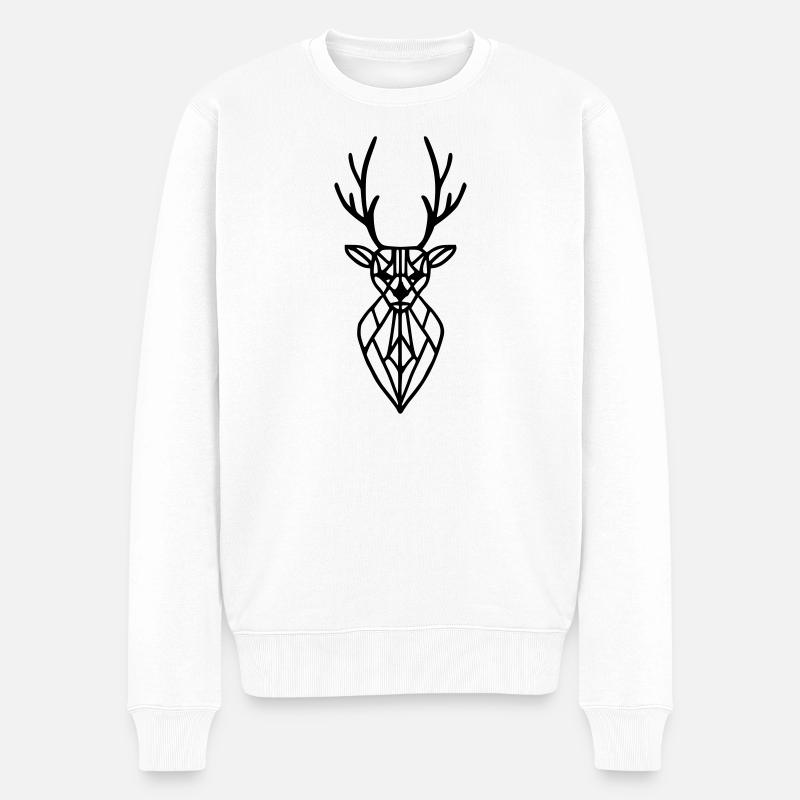 Hirschkopf - Pull Premium bio Homme - blanc