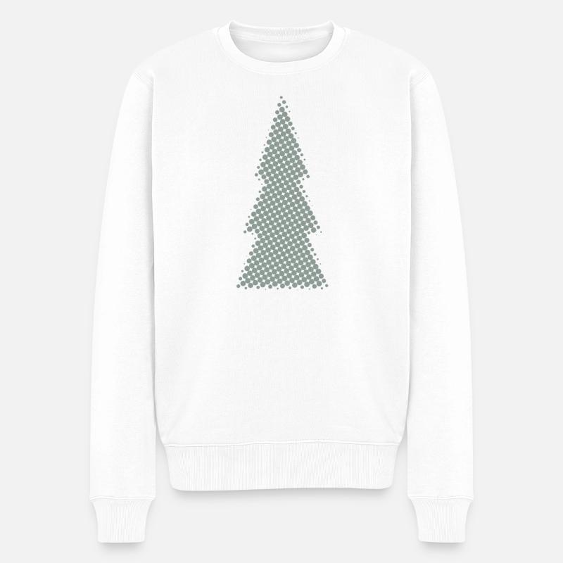 sapin de Noël Pixel Design sapin - Pull Premium bio Homme - blanc