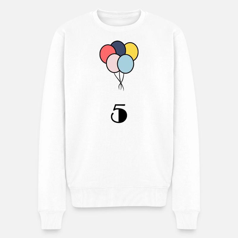 5. ANNIVERSAIRE. 5 ANS. 5e ANNIVERSAIRE - Pull Premium bio Homme - blanc