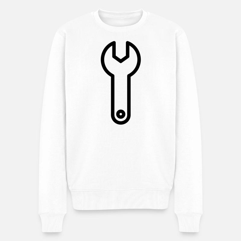 DIY-Schlüssel - Männer Premium Bio Pullover - Weiß