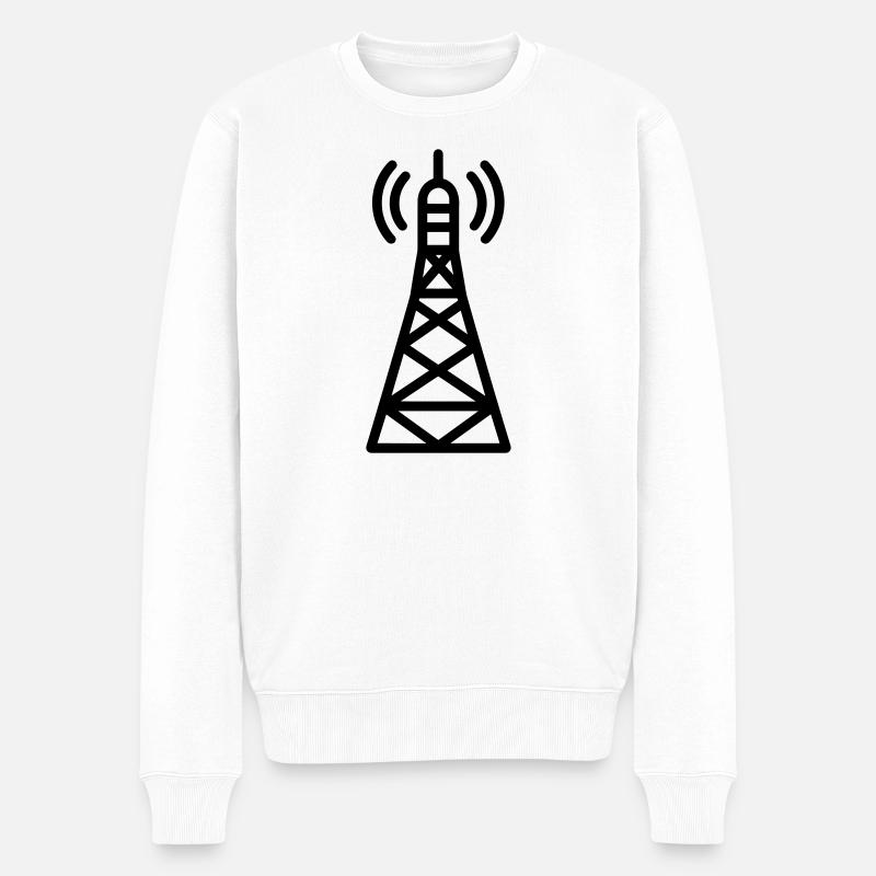 Radioturm - Männer Premium Bio Pullover - Weiß